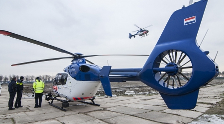 Tijdelijke helikopterhaven bij Houten