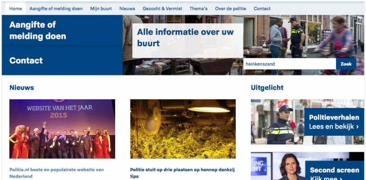 Politie.nl uitgeroepen tot website van het jaar
